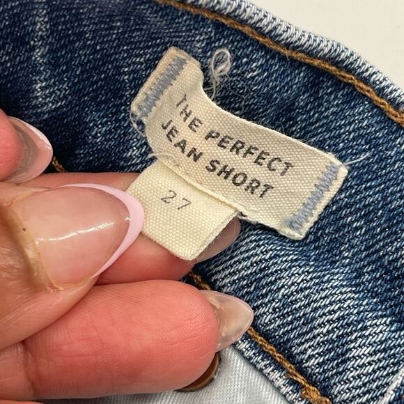 Madewell The Perfect Jean Short in Balsam Wash: Tencel Denim Edition Size 27 - Picture 11 of 13